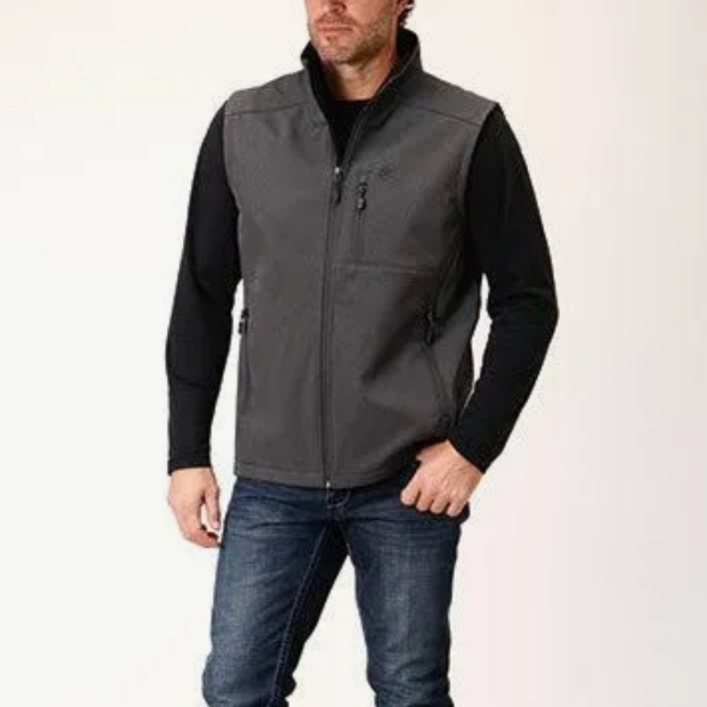 Roper Men's Gray Softshell Vest‎ L